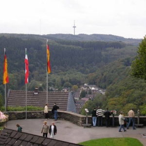 Schlo Burg, Blick von Seilbahn Richtung SW